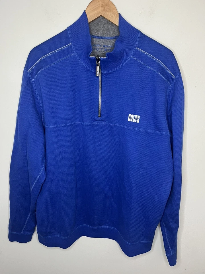 Мужской двусторонний пуловер Tommy Bahama Football на молнии 1/4 M INDIANAPOLIS COLTS - Изображение 4 из 4