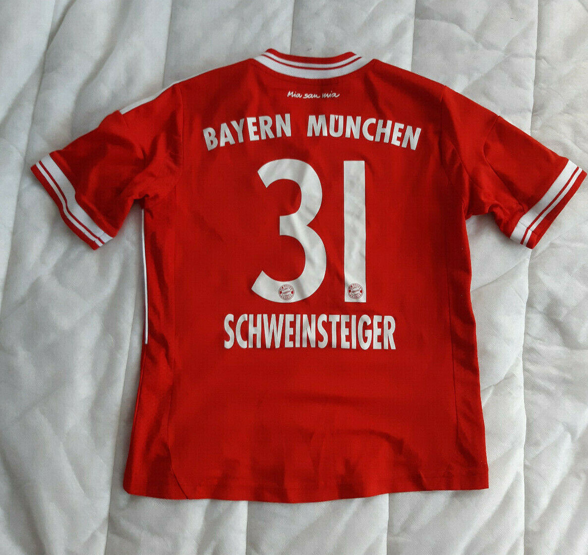 Bayern Munchen 2013 Home Jersey Schweinsteiger Adidas Shirt Size