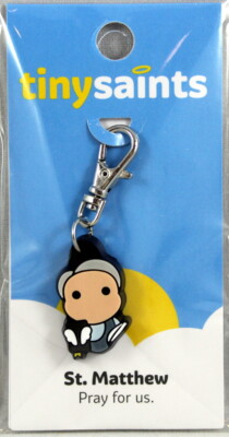 Tiny Saints St. Matthew Charm for Bracelets, Backpacks, Great Gift!