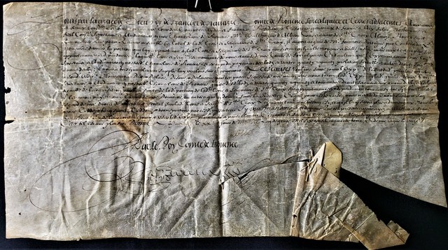 LOUIS XIV DOCUMENT SIGNED AS COUNT OF PROVENCE 1653 König von Frankreich LOUIS XIV DOCUMENT SIGNED AS COUNT OF PROVENCE 1653 König von Frankreich