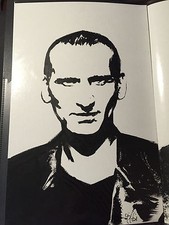 9TH DOCTOR WHO CHRISTOPHER ECCLESTON Painting Original Art Chris McJunkin