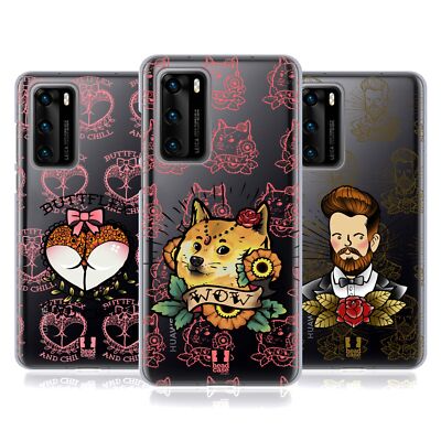 HEAD CASE DESIGNS FUNNY TATTOOS SOFT GEL CASE FOR HUAWEI PHONES 4