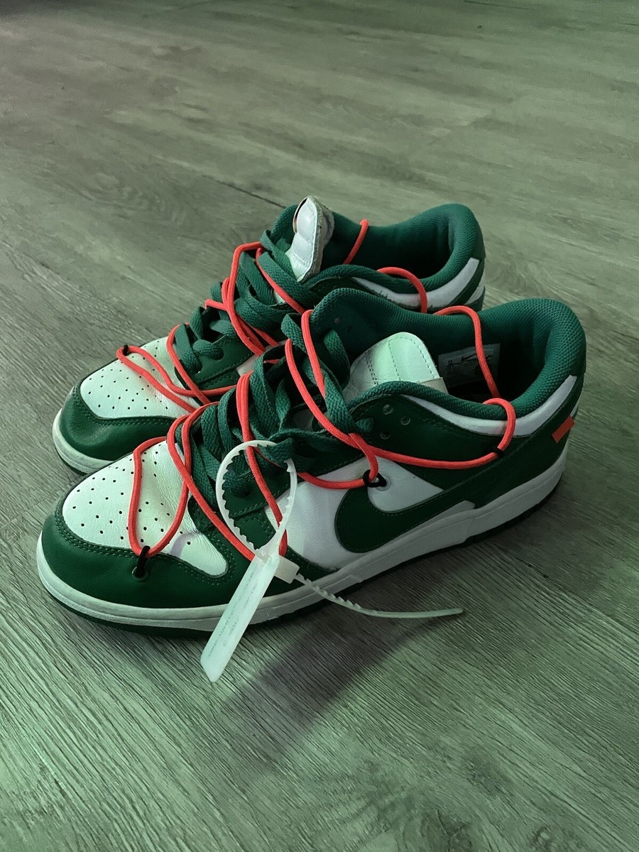 OFF-WHITE × NikeDunk LowWhite/Pine-Green Nike Dunk Low Off-White Pine Green Men's - CT0856-100 - US