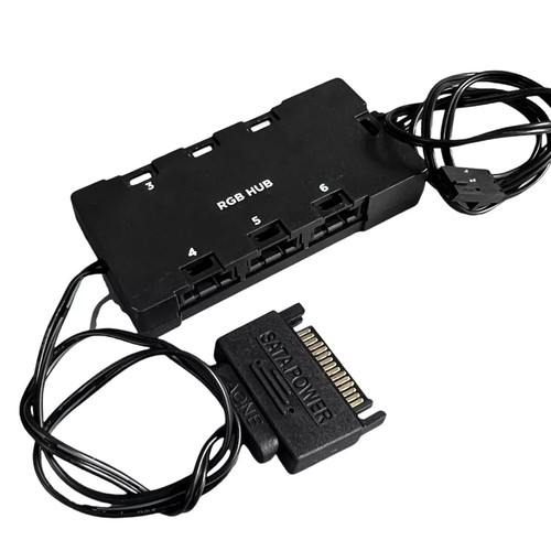 Corsair 6-Port RGB LED Fan Hub for Corsair Lightning Node with Adapter Cable - 第 1/7 張圖片