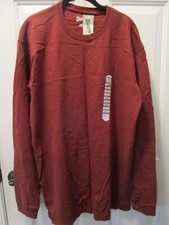 DULUTH MEN'S L/S LONGTAIL T RELAXED FIT T-SHIRT IN DARK RED SIZE MEDIUM