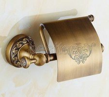 Bathroom Antique Brass Wall Mounted Toilet Paper Holder Tissue Roll Rack sba487