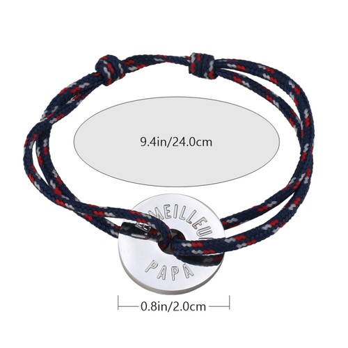 Vatertagsarmband Mann Handgewebtes Handgelenkseil Kreatives Männerarmband - Zdjęcie 3 z 12