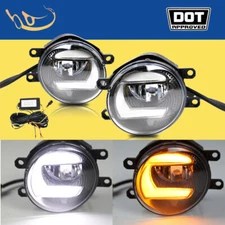 For Toyota Highlander Camry Corolla LED Front Bumper Fog Lights Lamps W/Wiring