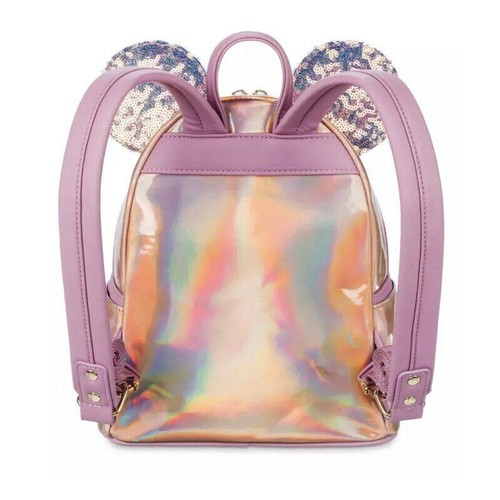 Minnie Mouse Loungefly Sequin Backpack Women Mini Shoulder Bag Handbag Disney - Picture 5 of 9