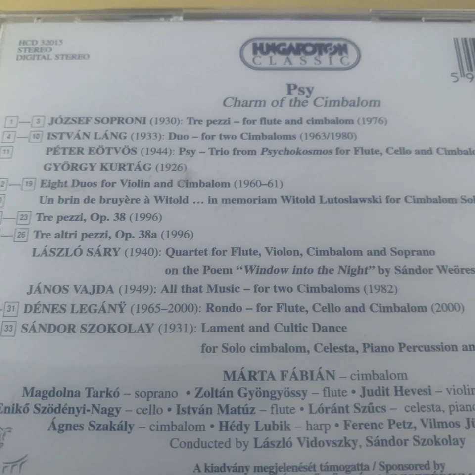 Cimbalom Charm CD PSY Marta Fabian Hungaraton Hungarian Classical Hungary  - Image 4 of 4