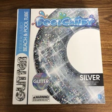 Pool Candy PCL1723S48 Jumbo 48 inch Glitter Swim Ring - Silver