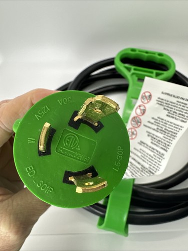 10 FT 30 Amp Generator Extension Cord Copper L5-30P to L5-30 Prong - Picture 5 of 13