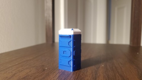 *2 pack* 1:50 scale porta-potty diorama accessory blue with white top *2 pack* - Picture 2 of 4