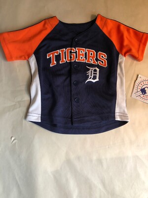 detroit tigers button up jersey