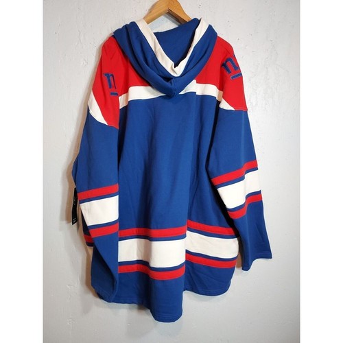 New York Giants NFL Lacer Hoodie Sweatshirt Hockey Style Men's 47 Brand 5XL NWT - Picture 5 of 12