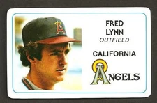 1981 Permagraphics FRED LYNN credit card ANGELS Perma Graphics