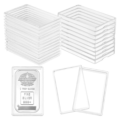 50 Stück Direct Fit Münze 30x50 Halter Kapsel für 1oz Silberbarren eine Feinunze Barren - Bild 10 von 12