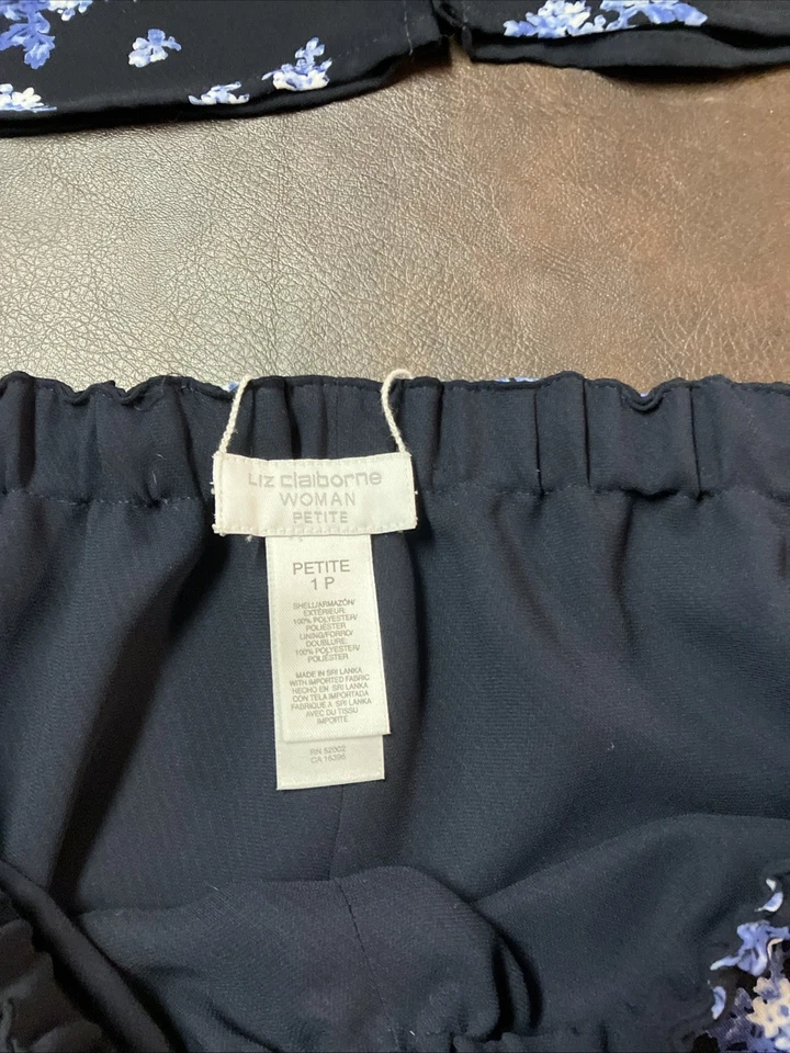 Conjunto de Pijama Liz Claiborne 1X Top 1P Pantalones Diseño Floral Foto 3 de 4