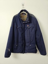 Fila White Line Mens Padded Jacket XL Navy Vintage Insulated Winter Coat