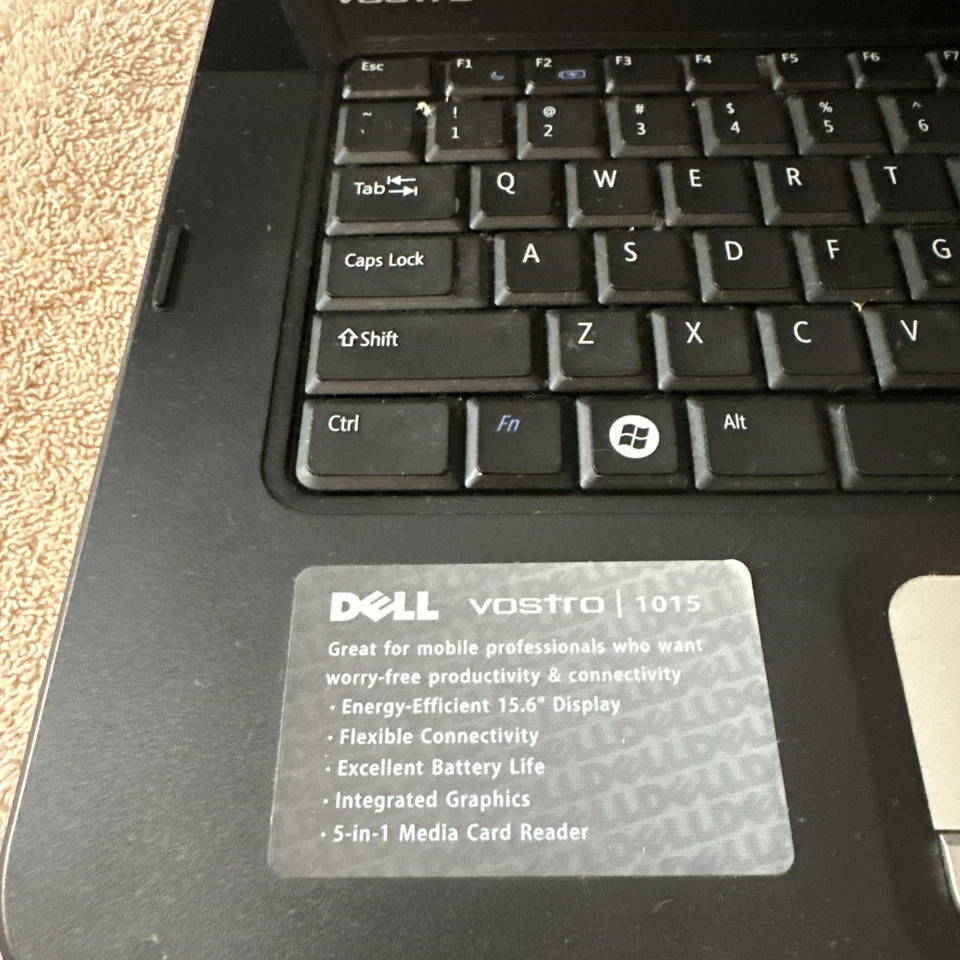 Dell Vostro 1015 15.6” Core 2 Duo 2GB RAM 250GB HDD Windows 7 - Image 2 of 4