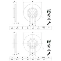 2X Bosch Bremsscheiben Ø318Mm Vorne Passend FÜR Audi A4 A5 A6 A7 Q5