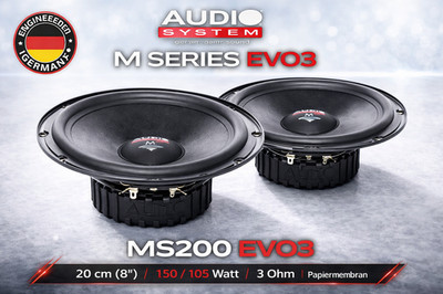 Audio System MS200 EVO3 Woofer Midrange Woofer 20cm Speaker 1 Pair