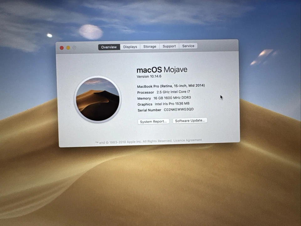 Apple MacBook Pro 11,3 15" i7 2.5 Ghz, 16GB RAM, 500GB SSD - Image 2 of 4