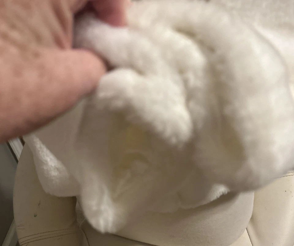 Abrigo forrado de piel sintética blanco para niñas de Speechless talla XS Foto 2 de 4