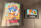 Sonic the Hedgehog Case (Sega Genesis, 1991)  & Sonic 2 Game Cartridge