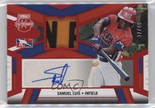 2023 Elite Extra Edition DPL Material Signatures Red 27/49 Samuel Luis Auto 05k6