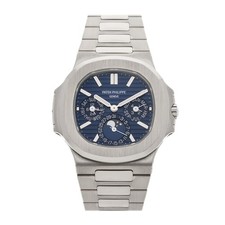 Patek Philippe Nautilus Perpetual Calendar Gold Auto 40mm Blue Dial 5740/1G-001