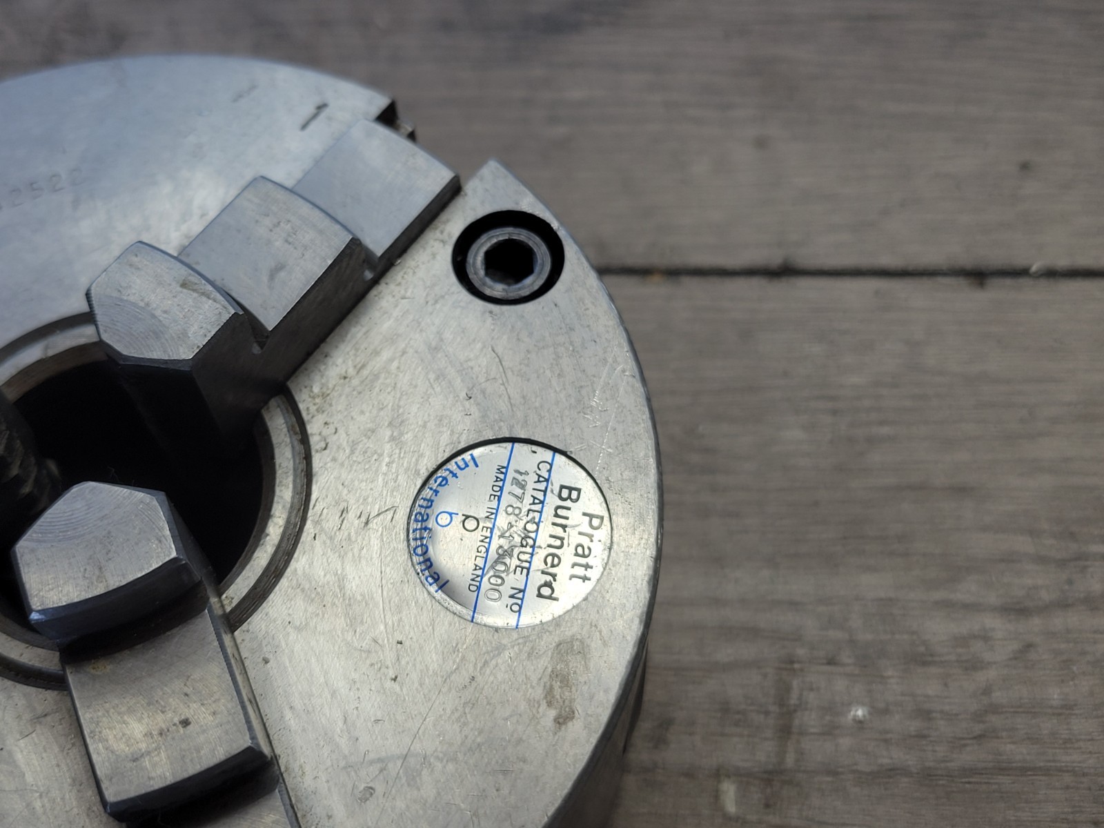 PRATT BURNERD 1278 5 " 3 JAW SCROLL CHUCK - PLAIN BACK