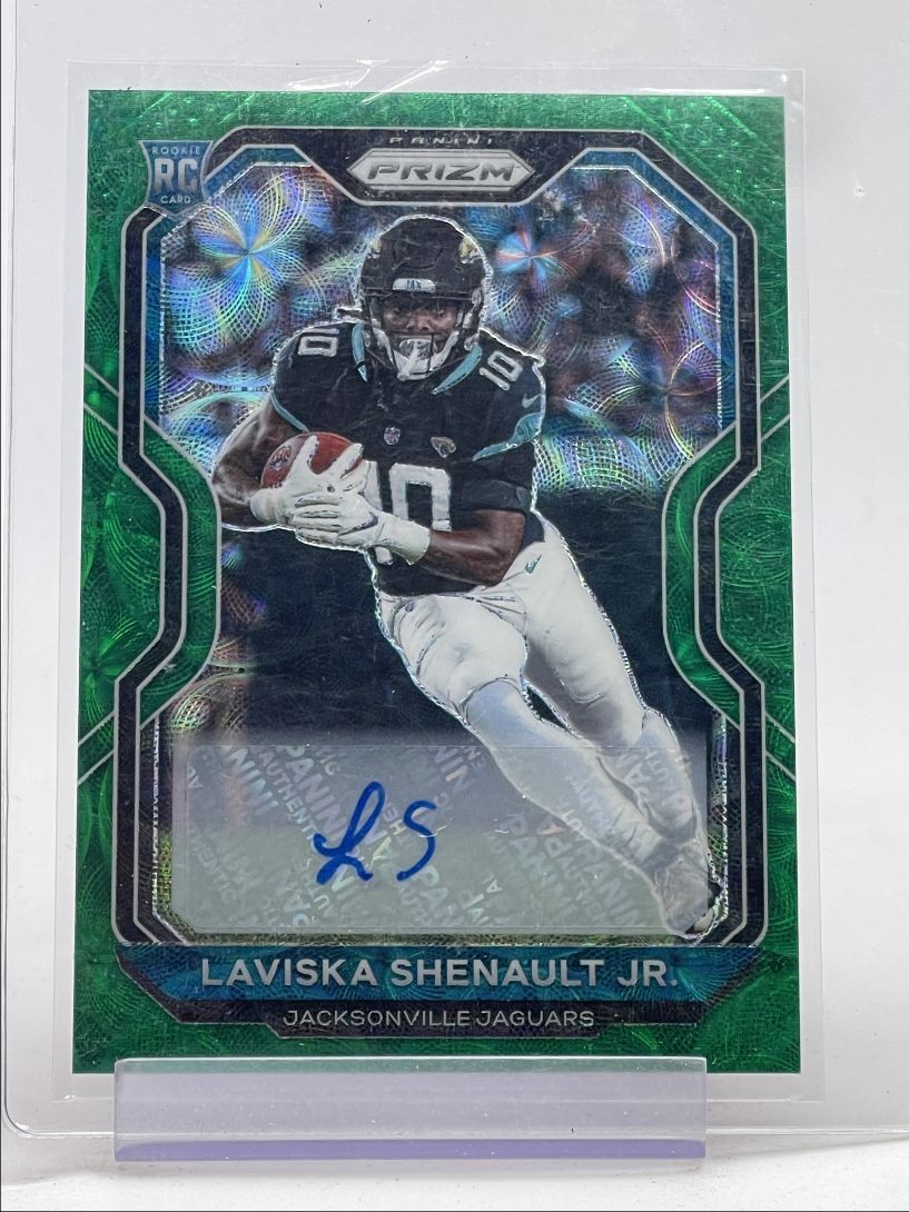 LAVISKA SHENAULT JR. 2020 PRIZM ROOKIE GREEN SCOPE #350 RC AUTO /75 Q2956