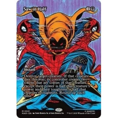 Saw In Half (borderless) M/NM Magic: The Gathering MTG Marvel Universe
