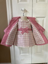Baby Gap 3-6 Months Spring Easter Dress And Jacket Pink Plaid