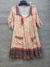 Urban Outfitters Dress Womens Sz S Multicolor Floral Boho Swing Peasant Pockets