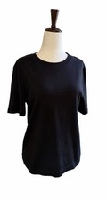 Aritzia Babaton Black Short Sleeve Crew Neck Basic Tee T-shirt Top S Minimalist