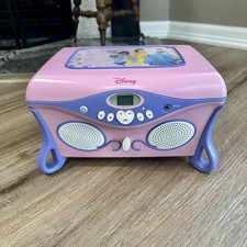 Disney Princess CD Player Jewelry Box with Mirror Jukebox 2005 - Works READ