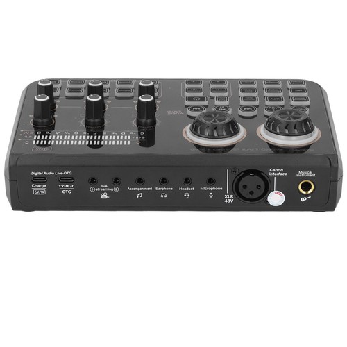 Live Sound Card Noise Reduction With Color Effect Light Broadcast Sound Card CB - Afbeelding 23 van 24