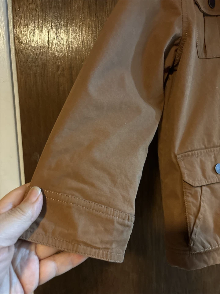 hanna andersson children hooded sherpa lined jacket brown sz 110/us 5 NWT - Image 3 of 4