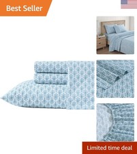 Relaxed Luxury King Sheet Set - 100 Cotton Percale, Perfect for Warm Sleepers