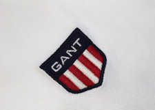 Mens GANT Short Sleeve White Polo Shirt Size XL