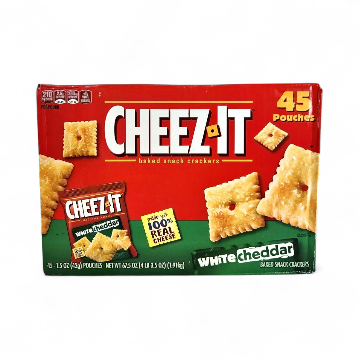 Cheez-It White Cheddar Baked Cracker Snack Packs 1.5 oz - 45 Pack