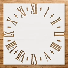 Clock Theme Wall Art Stencil for Timeless Home Decor - StencilAir