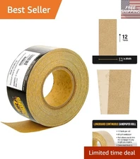 Professional 80 Grit Gold Longboard Continuous Sandpaper - 2-3/4" Wide, 12 Yards