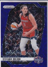 2024 Panini Prizm WNBA #34 Stefanie Dolson Blue Velocity Prizms