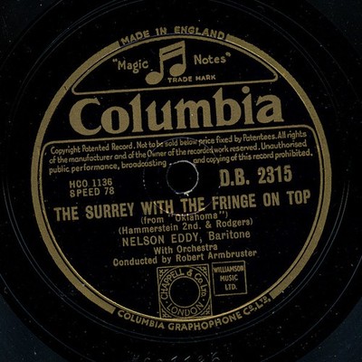 Nelson Eddy - The Surrey With The Fringe On Top / Oh, What A Beautiful Mornin...