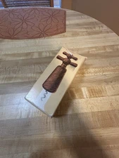 Vtg Wood Corkscrew Natural Finish Collectible Barware Wine Opener France in Box