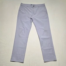 Vuori Pants Men Size 36 Gray Cascade Tech Chino Performance Stretch Slim V427