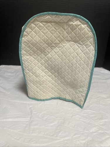 Vintage DORA MAY Quilted Mixer Cover Teal Poodles Vinyl 1960’s Retro - Picture 3 of 7